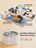 Wireless Cat Water Fountain with Sensor, 4000mAh Battery Operated, FEELNEEDY 4L/135 fl oz Pet Water Fountain for Cats