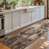 Runner Rug for Kitchen Coffee Hallways Runner Rug Non Slip 2'6''x8' Washable Brown Long Runner Rugs with Rubber