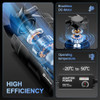 Hon&Guan 8 Inch Inline Booster Duct Fan with Speed Controller - 623 CFM Airflow with 44W Ultra-Low Power and Low Noise