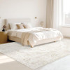5x7 Area Rugs for Living Room: Washable Rug Vintage Large Rugs Soft Non Slip Low Pile Rug Floral Distressed Floor