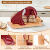 CAWIU Upgraded Manual Bread Slicer for Homemade Sourdough Round with Cover