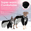 AOFITEE Large Dog Coat Warm Dog Jacket for Winter, Dogs Winter Coat with Harness Built in, Reflective Turtleneck Dogs
