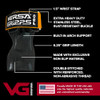 Versa Gripps PRO Wrist Straps, Size XL, Black
