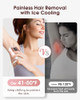 LYSMOSKI Laser Hair Removal, IPL Hair Removal with Ice-Cooling System for Painless & Long-Lasting Result, Safe At-Home