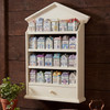 Chunful Vintage Wooden Spice Rack Village Style Display Shelf for 24 Jars