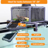 MLONDHSU Elevated Turtle Basking Platform Above Tank, Turtle Topper Dock with Non-Slip Ramp and Grass, Extra Large