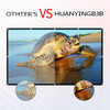 Projector Screen,HUANYINGBJB 4K 16:9 HD Rear Front Projector Screens Foldable Projection Screen Double-Sided Portable
