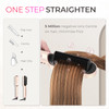 TYMO Ring Plus Ionic Hair Straightener Brush - Straightening Comb with Negative Ions for Women, Titanium Coating, 9