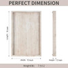 Natural Travertine Rectangular Decorative Tray 15"x10"  Stone Serving Tray