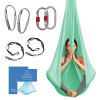 Aum Active Aerial Yoga Hammock Swing, 4.5 Yards, Aqua, with Hardware