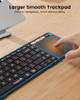 ProtoArc XK01 TP Foldable Keyboard with Touchpad, 0.65 in Keycaps, Blue