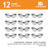 KleenGuard V30 Nemesis Safety Glasses (25679), with KleenVision Anti-Fog Coating, Clear Lenses, Black Frame, Unisex