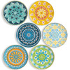 Dinner Plates Set of 6, 10 Inch Scratch Resistant Ceramic Plates, Dishwasher and Microwave Safe, Pasta Plate, Salad