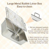 Rypet Large Stainless Steel Rabbit Litter Box Set for Small Animals