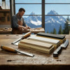 Arkansas Sharpening Stone Set - Wood Mounted 6"