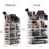 Cq acrylic Clear Makeup Storage Organizer Drawers Skin Care Large Cosmetic Display Cases Stackable Storage Box With 11