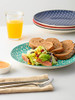 DOWAN 10" Colorful Dinner Plates Set of 6, Ceramic Dessert Plates Set for Salad, Pasta, Steak - Appetizer Plates,