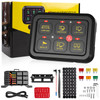 KACOLA 6 Gang Switch Panel, 12V Circuit Control Relay System Auto Dimmable