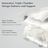 Pacific Coast Bed Pillow, Hotel Goose Feather and Down Pillow for Sleeping, 3-Chamber Pillow with High Thread Count