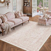 PureCozy Pink Area Rug 5x7 Vintage Floral