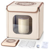 Folding Bread Proofing Box with 50-113 Temp Control & 48H Timer, Dough Proofer with Metal Rack, Humidor, Ideal for