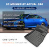 KUST Floor Mats for 2016-2021 Honda Civic Sedan/Type R/Coupe, 2017-2021 Civic Hatchback, All Weather Car Mats Front