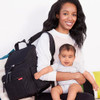 Skip Hop Diaper Bag Backpack: Forma, Multi-Function Baby Travel Bag with Changing Pad & Stroller Attachment, Jet Black