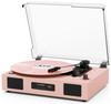 Vinyl Record Player Vintage Wireless Bluetooth Record Player with Enhanced Speakers, USB Recording, LP Player with