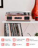 Vinyl Record Player Vintage Wireless Bluetooth Record Player with Enhanced Speakers, USB Recording, LP Player with