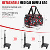 Medical Bag Rolling Roller Bag Trolley Duffel Nurses EMT CNA RN Empty for First Aid Responder Home Health Care Nursing
