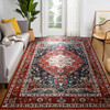 YJ.GWL Large Area Rug for Living Room, 6x9 Machine Washable Boho Rug for Bedroom, Low Pile Lightweight Thin Rugs