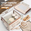 GIYUDOT Folding Bread Proofing Box with 50-113 Temp Control & 48H Timer, Dough Proofer with Metal Rack, Humidor,
