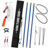 Vaktare Gud Hawaiian Sling Fishing Spear Set  Fiberglass Spearfishing Pole Spear with 3 Replaceable Stainless Steel