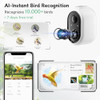TT Nature Bird Feeder with Camera, Upgraded 1.5L Smart Birdhouse Al Identify for 10000 Plus Species, Auto Capture &