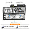 DWVO Headlight Assembly Compatible with 1999-2000 Chevy GMC C/K Chrome