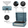 Crosley CR8017B-WB Voyager Record Player, Washed Blue