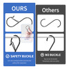12PCS S Hooks for Hanging Hanger,Purse Hooks Hanging Bag Hanger,3.5-inch Heavy Duty Metal S Hook with Safety Buckle
