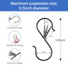 12PCS S Hooks for Hanging Hanger,Purse Hooks Hanging Bag Hanger,3.5-inch Heavy Duty Metal S Hook with Safety Buckle