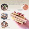 Bamboo Nail Brush (2 Pack), Natural Wooden Double-Sided Scrub Brush with Firm Sisal Bristles, Perfect for Fingernails