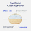 BLUELAND Scrub Sponge, 3-Pack, Dual-Sided Dish Loofah, Plastic-Free