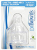 Dr. Brown's Original Wide-Neck Nipple, Level 2 (3m+), 2-Pack