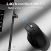 Keychron M6 Wireless All Silent Gaming Optical Mouse, 1000Hz Tri-Mode 2.4 GHz/Bluetooth 5.3/Wired, PixArt 3311 Sensor,
