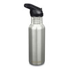 Klean Kanteen 18 oz Classic Water Bottle with Flip Seal Sport Cap & Straw - 100% Leakproof Spout & Cap - Durable,