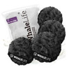 Loofah Sponge Bath Sponge for Women Men 4 Pack (White Rough Surface)