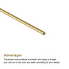 MECCANIXITY Brass Rod,Brass Solid Round Rod 0.7mm/0.027inch Diameter 200mm Length Lathe Bar Stock for RC Model DIY