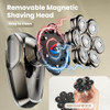 SHPAVVER Detachable Bald Head Shaver - LED Display, Dry/Wet, IPX7 Waterproof, Type-C Charge