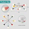 Ymlii Colorful Sputnik Chandelier, 8-Light Modern Kids Ceiling Light