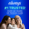 Always Maxi Feminine Pads with Wings for Women, Size 2, Long Super Absorbency, Unscented 60 Count