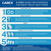 Carex Toilet Seat Riser, Elongated Raised Toilet Seat Adds 3.5 inches to Toilet Height, Assists with Bending or