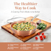 GOTHAM STEEL Hammered Copper 12 Inch Non Stick Frying Pans with Lid, Frying Pans Nonstick with Lid, Non Toxic Ceramic